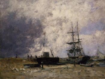 尤金 佈丹 The Trouville Coastline, Low tide 尤金 佈丹 The Trouville Coastline, Low tide